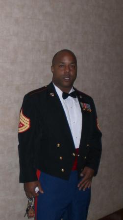 Dressed up at the Pala, Marine Corps Birthday