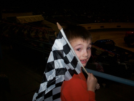 caleb at the monster truck races