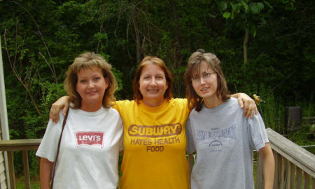 Sisters -- Carolyn, me and Diane, in Kentucky, July 2007.