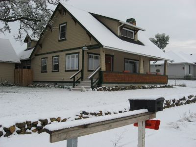 Our house in the winter