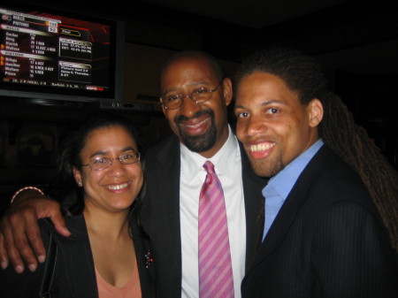 Otis with his wife, Donna and Michael Nutter on Election Night