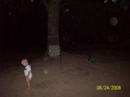 Grandson and orbs