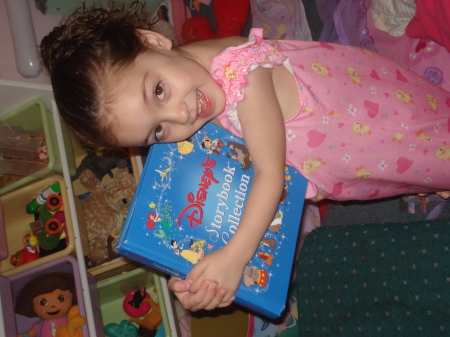 Alexandra with her favorite book