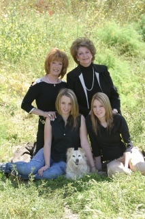 Me, my mother and my two girls and the dog!