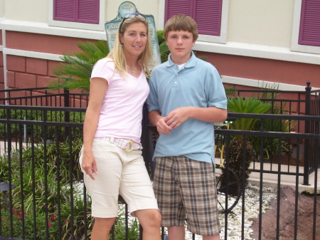 Beth and Mason on vacation in orlando in 2007