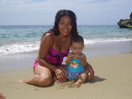 My wife and Baby girl in Dominican Republic