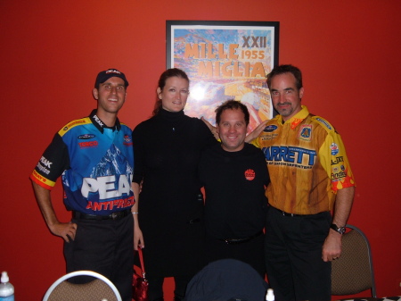 Me with NHRA Pro team drivers