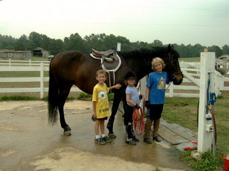 The kids and Mare