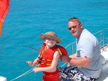 Catching fish in the Bahamas with Coop