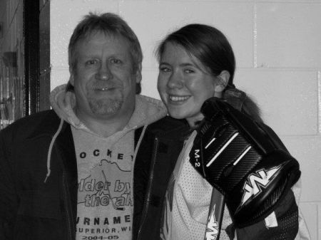 Amber & Me before a game in Thunder Bay Canada
