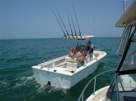 Fishing Chesapeake Bay with friends.