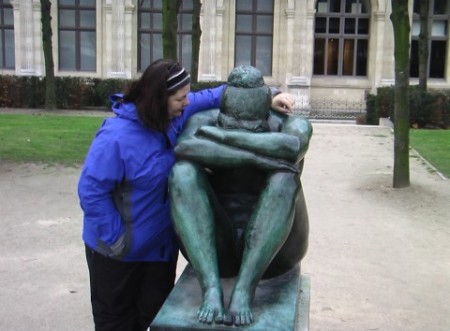 My friend in Paris - statue near the Louvre
