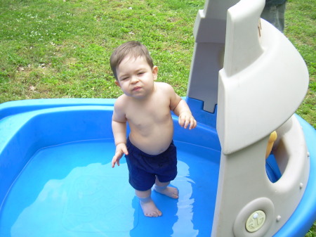 Jake in the pool.