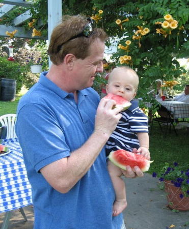 My husband, Dale, and our second son, Will, on July 4th