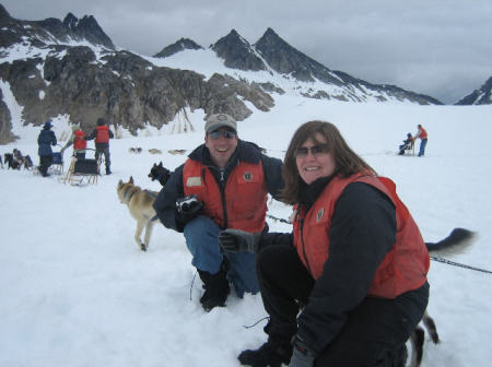 Dogsled ride in Alaska