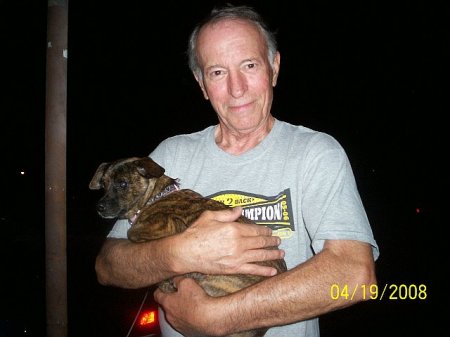 Larry (my Dad with Daisy 1 of my 2 dogs)