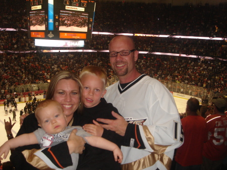 The Family at the DUCKS game