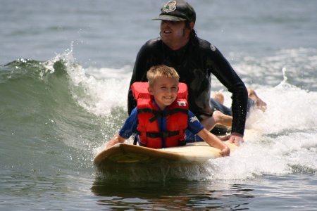 My son Danny...Surfing in Malibu