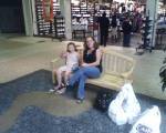 tonya and cassie at the mall