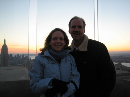 A New York sunset from the top of Rockefeller Center