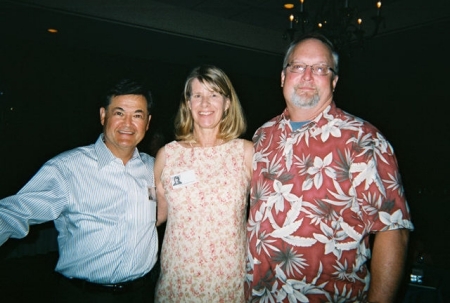 Roger, Laurie Charleson and Tom Clausen