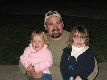 Greg and the girls camping