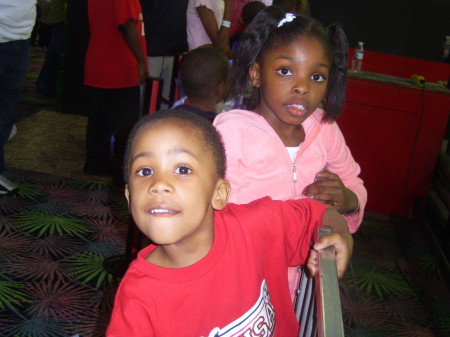 My son Cortez age 6 and niece Tahmia age 7