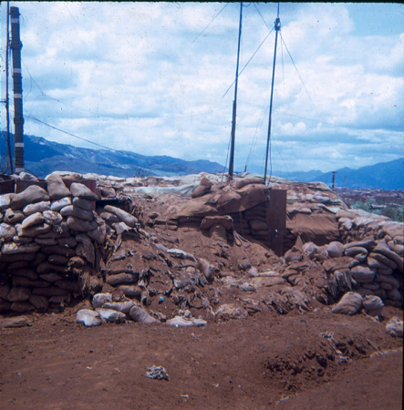 MY BUNKER AFTER DIRECT ATRY HIT KHE SANH 68