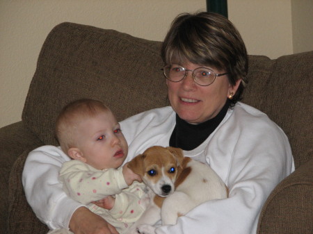 Nana and Cora at Christmas 2006