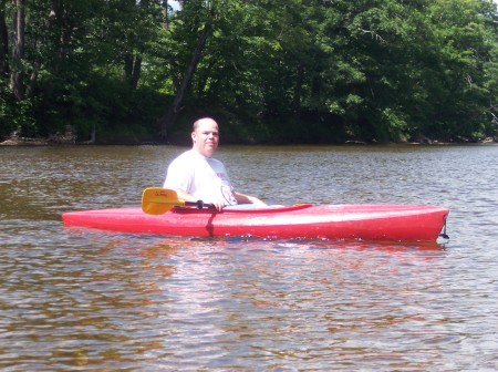 kayaking Saco River in Conway, NH