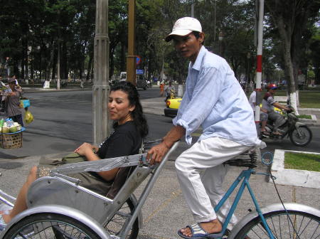 Riding around Saigon