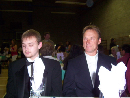 Our oldest son, Crawf nad his dad.