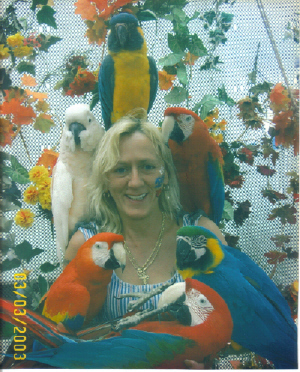 debby and parrots