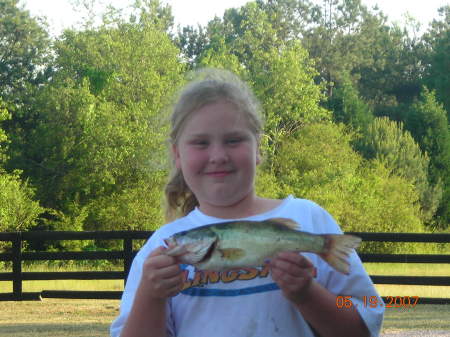 Shelby with fish