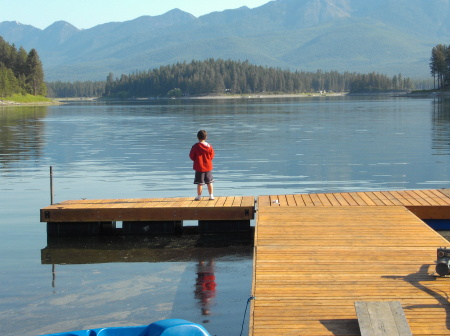My son, fishing at Echo Lake