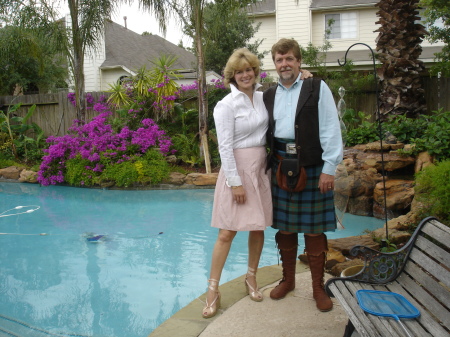 Holly and George dressed for FUN