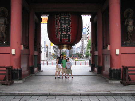 My boys & me in Asakusa - 2007