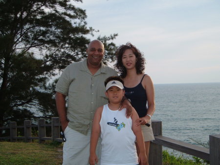 my family and I at the Tip of Borneo/Malaysia