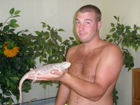 Michael, Jr and Bearded Dragon