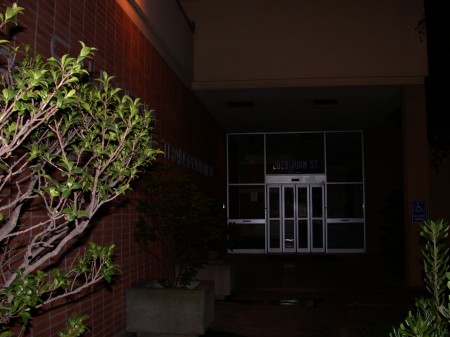 Entrance to abandonned building where I spent the night alone-looking for ghosts