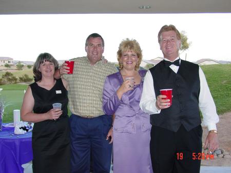 Marilyn, Ron Johnson and JoEllen (Hawkins) and Terry Henderson