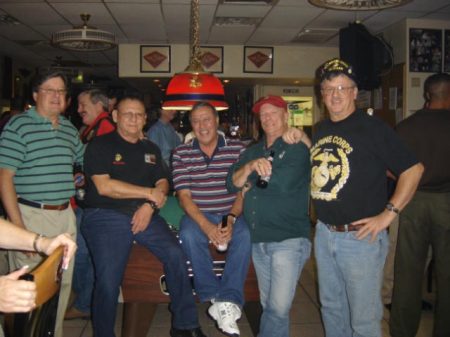 Reunion of Vietnam buddies at the Las Vegas Marine Corps League club on 11-10-05 for annual Marine Corps Birthday celebration. I am on the left.