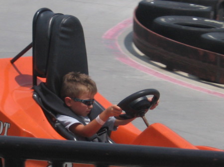Matthew loves to race!