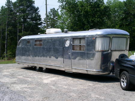 Our restored vintage travel trailer.