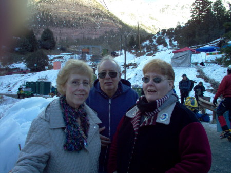 Me with Sis & Roger at Ice Festival in Ouray, CO