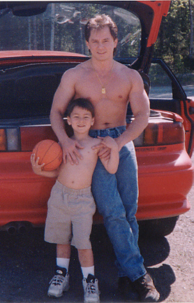 My youngest, Brandon and I in '99