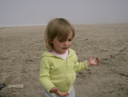 My granddaughter Lilee, at the beach