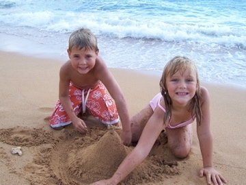 My wonderful kids JT and Amanda in Kauai