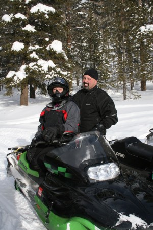 Snowmobiling in the high country