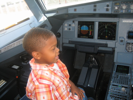 Rob III in the cockpit